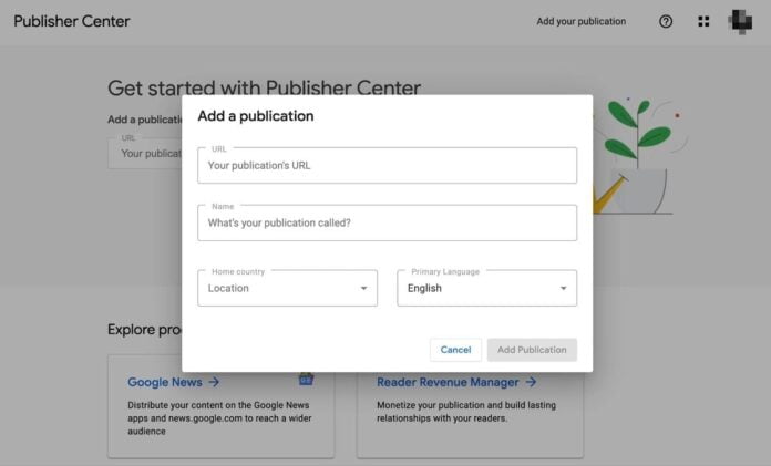 Publisher Center Update