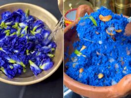 butterfly-pea-ghee-rice-viral-video blue ghee rice